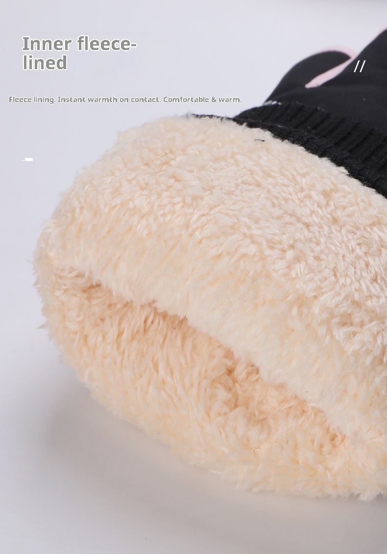 001 Neue, dicke Winterhandschuhe für Herren zum Skifahren und Radfahren, warm, fleecegefüttert, winddicht, wasserdicht, touchscreentauglich, modisch_voghion.com