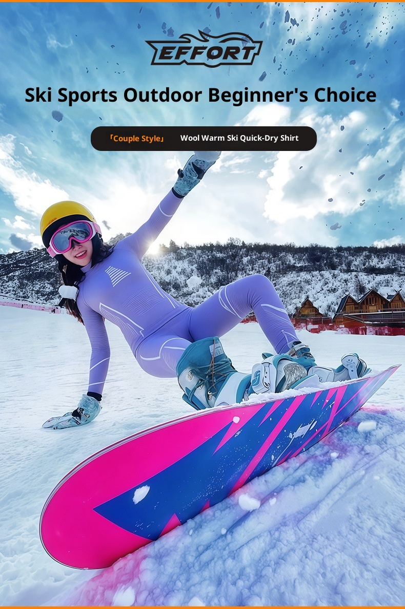 001 Outdoor-Ski-Thermo-Unterwäsche-Set, schnelltrocknend, für Damen und Herren, schweißableitende Basisschicht für Bergsteigen, Profisport_voghion.com