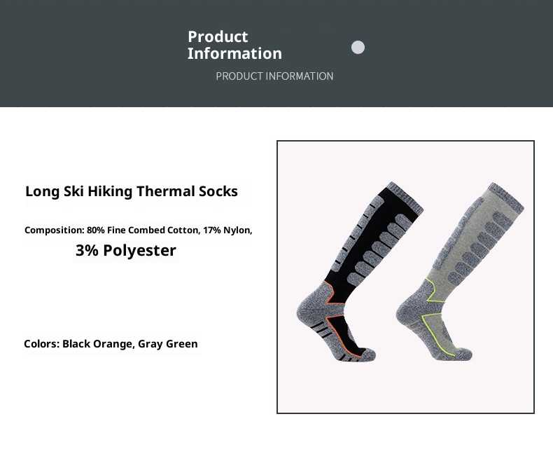 ActiveGo ActiveGo 2023 Nuovo Inverno Lungo Tubo Sci Alpinismo Escursionismo Uomo E Donna Spessore Alzato Asciugamano Fondo Sopra Il Ginocchio Calzini Da Neve_voghion.com