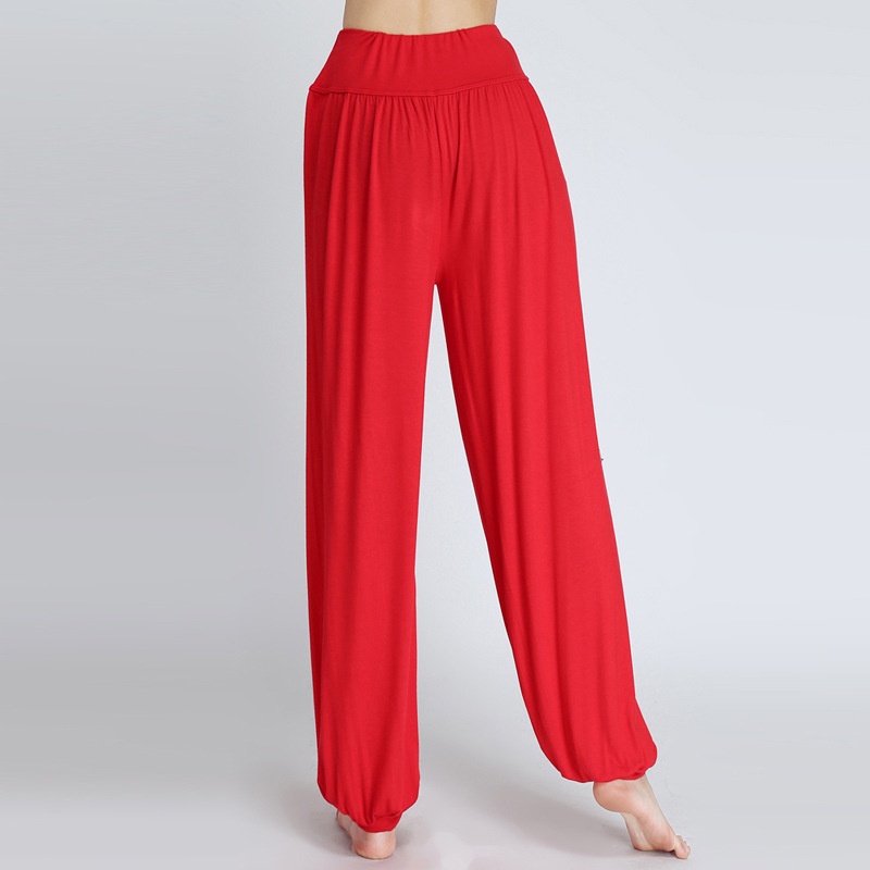 001 New Style Foreign Trade Cross-Border Yoga Modal Exercise Sports Long Square Dance Loose Plus Size Lantern Pants_voghion.com