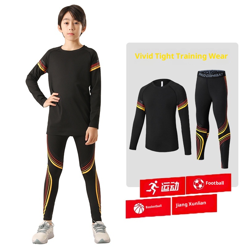 001 Maglia intima da sci attillata per bambini, ad asciugatura rapida, foderata in pile, per autunno e inverno, per sport, basket e calcio, allenamento interno_voghion.com