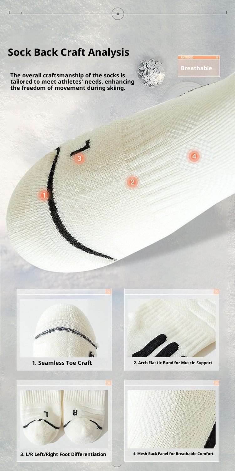 ActiveGo ActiveGo Sport's House Women's Winter Long Thickened Terry Climbing Merino Wool Ski Socks_voghion.com