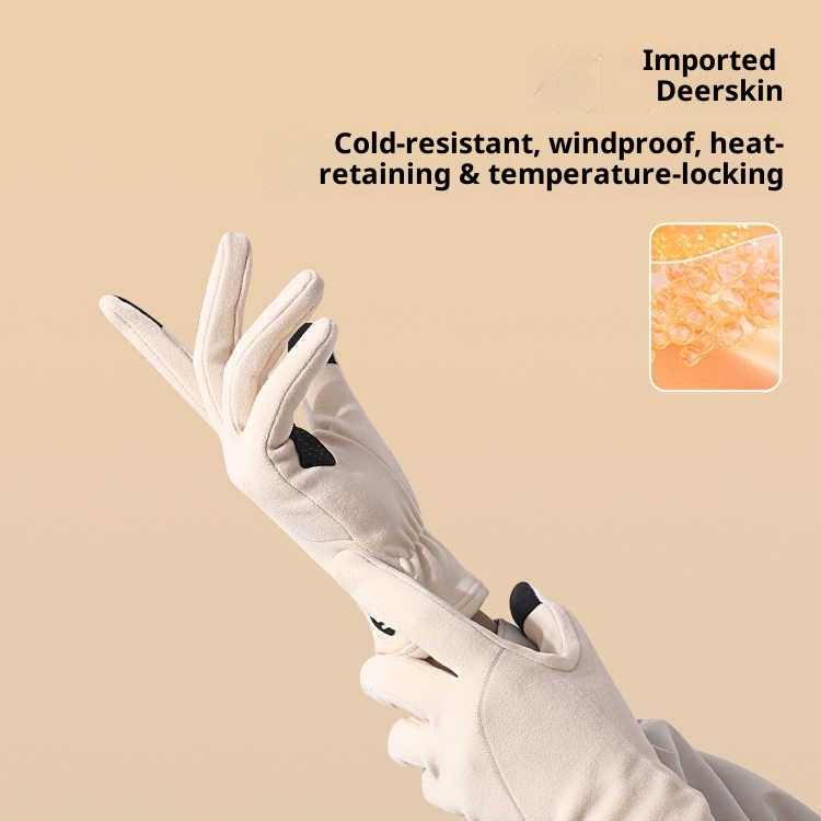 001 Damen-Ski-Innenhandschuh, Herbst, Fleece-gefüttert, winddicht, kältebeständig, Fahrrad-Innenfutter, Winter-Thermohandschuhe_voghion.com