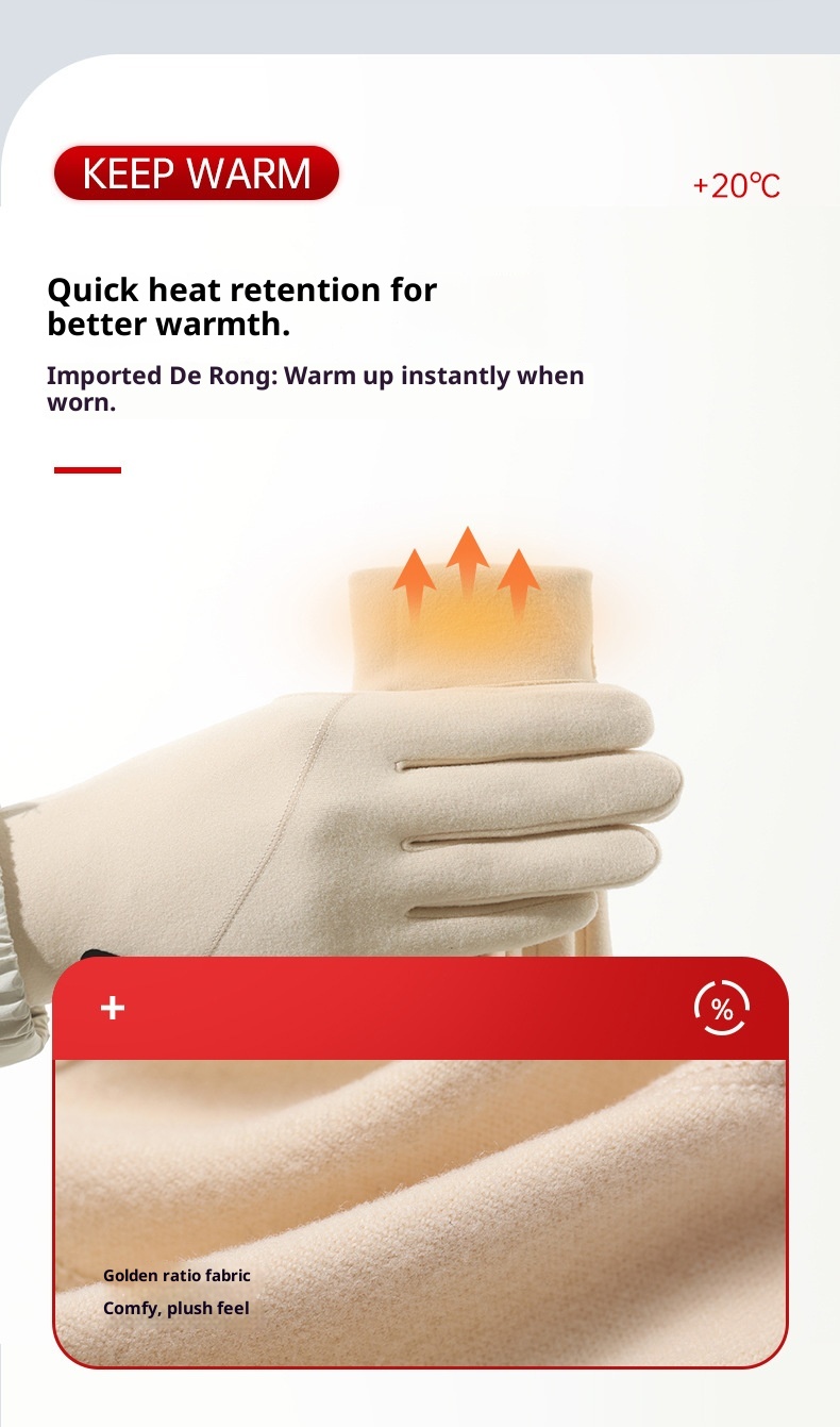 001 Damen-Ski-Innenhandschuh, Herbst, Fleece-gefüttert, winddicht, kältebeständig, Fahrrad-Innenfutter, Winter-Thermohandschuhe_voghion.com