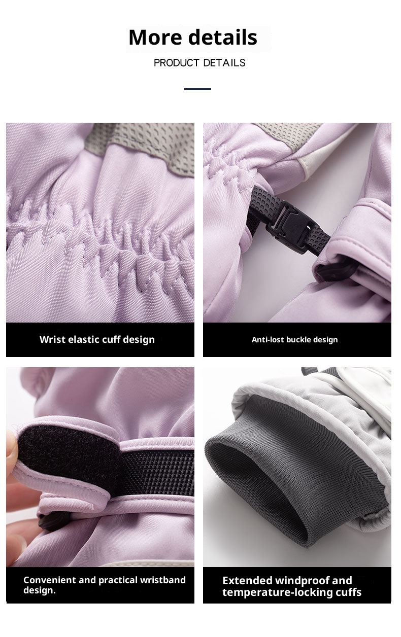 Gants de moto d'extérieur 001, grands, en coton, tactiles, pour hommes et femmes, chauds, en polaire épaisse et coupe-vent, pour l'hiver, la conduite et le ski._voghion.com