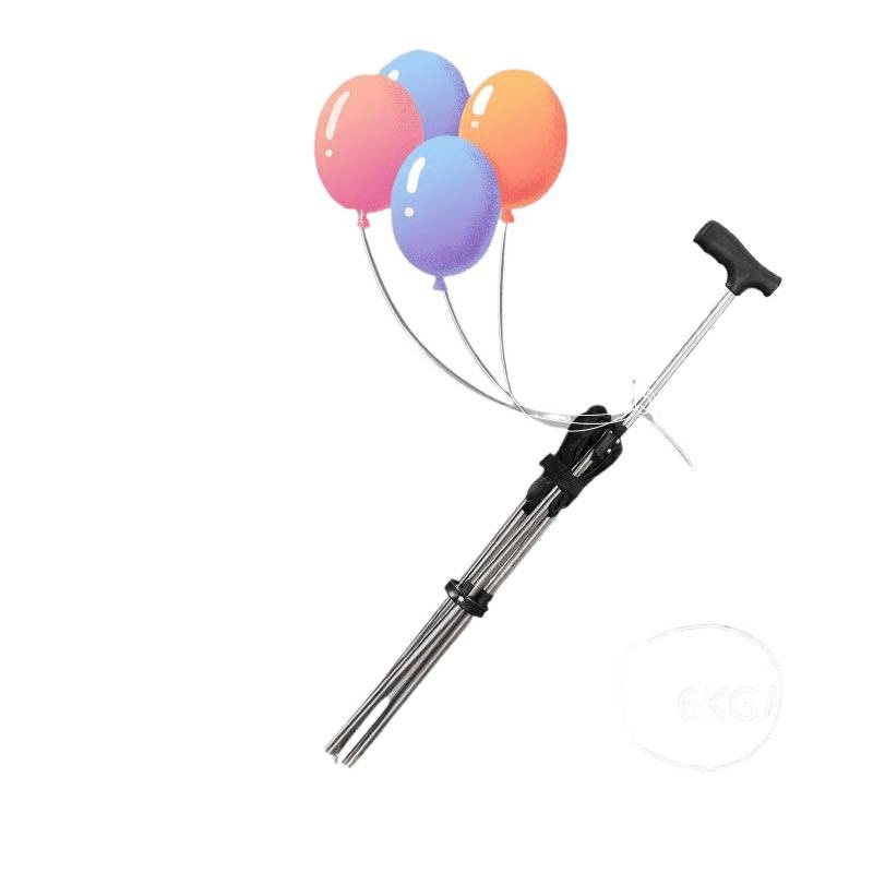 001 Telescopic Hiking Foldable Walking Lightweight Thickened Anti-fall Sitting Stick Triangle Seat Portable Stool_voghion.com