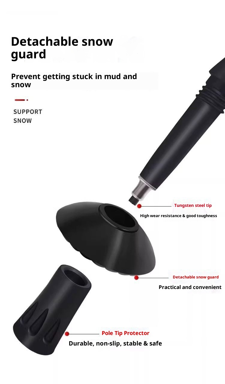 001 Telescopic Folding Oudoor Men And Women Climbing Equipmen Ani-Slip Trekking Pole Walking Sick Ulra-Ligh_voghion.com