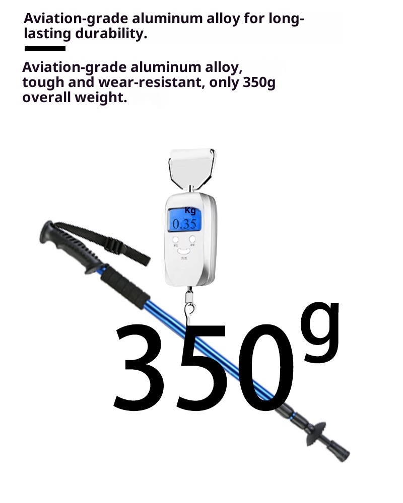 001 Ultraleichter, teleskopierbarer, faltbarer Profi-Trekkingstock aus Aluminiumlegierung für Wanderungen und Klettertouren_voghion.com