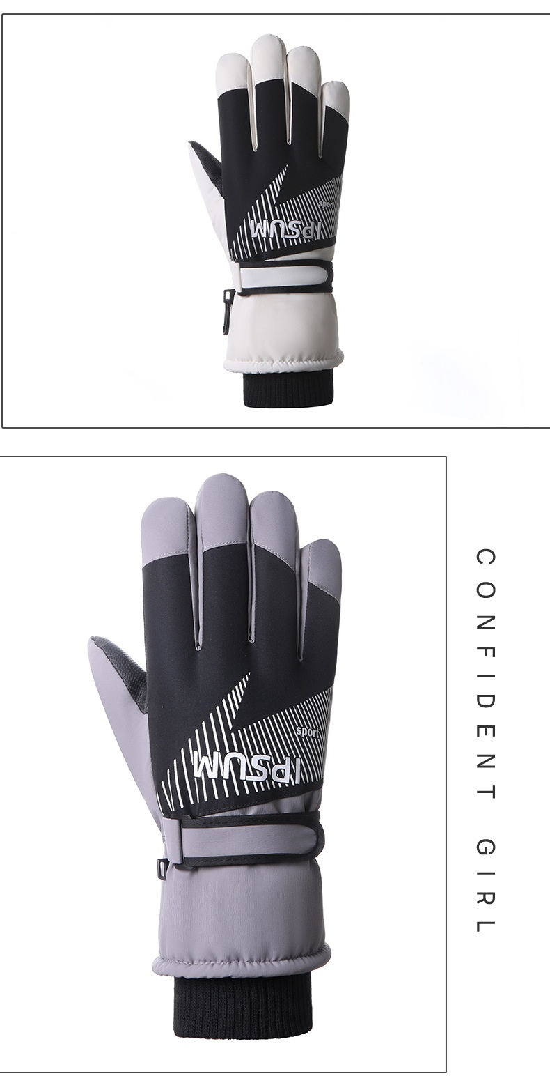 001 Neue, dicke Winterhandschuhe für Herren zum Skifahren und Radfahren, warm, fleecegefüttert, winddicht, wasserdicht, touchscreentauglich, modisch_voghion.com