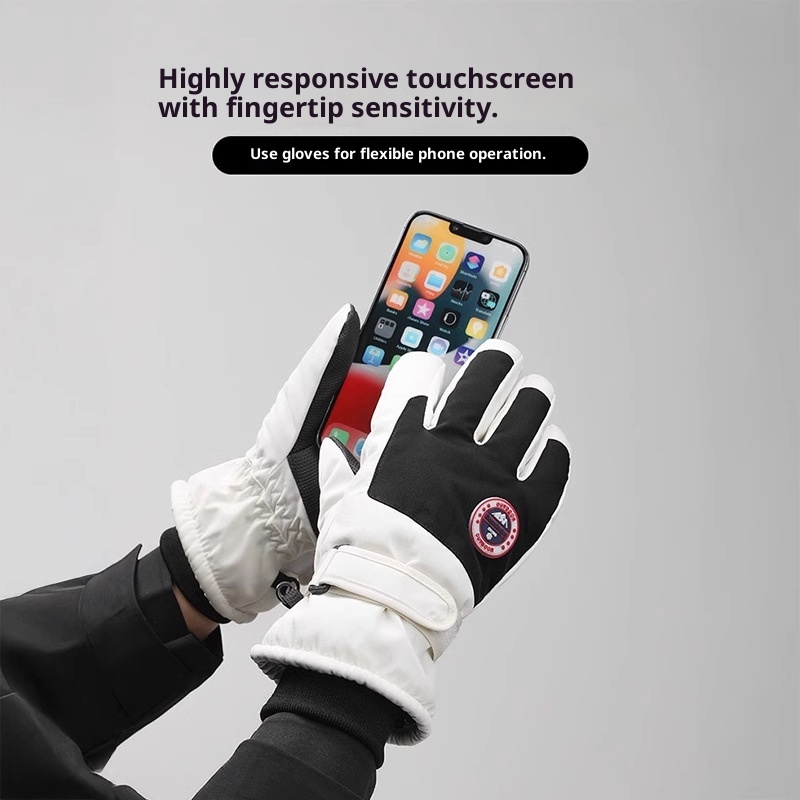 001 Winterskihandschoenen voor mannen en vrouwen, buitensporten, elektrische fiets, fleecevoering, warm, winddicht, waterafstotend,_voghion.com