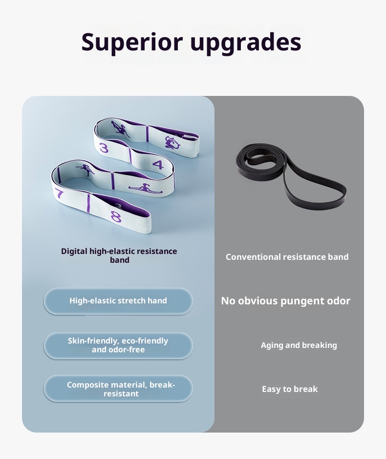 001 Fasce elastiche per esercizi di danza latina per bambini, con resistenza allo yoga, apertura delle spalle per donne e bambini, alta elasticità_voghion.com