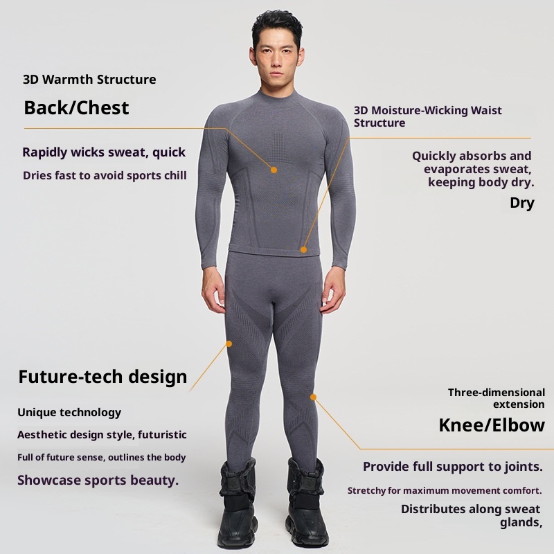 001 New Autumn Winter Ski Quick-Drying Clothes Men Women Outdoor Skiing Cycling Hiking Sweat-Wicking Warm Functional_voghion.com