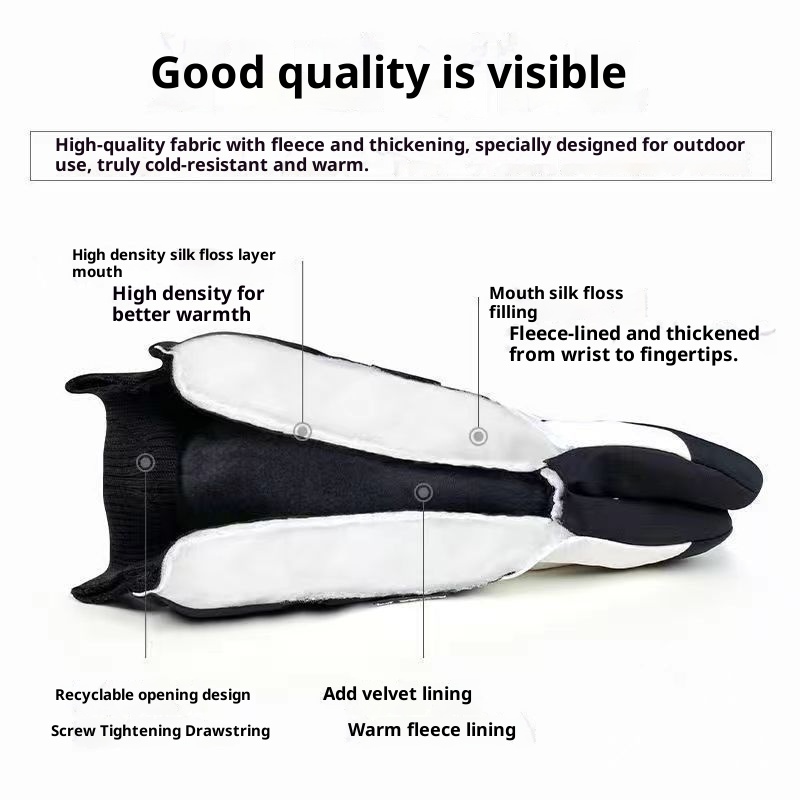 001 Winter Ski Outdoor Fietsen Warm Koudbestendig Winddicht Waterdicht Fleece Gevoerd Verdikt Touchscreen Handschoenen Groothandel_voghion.com
