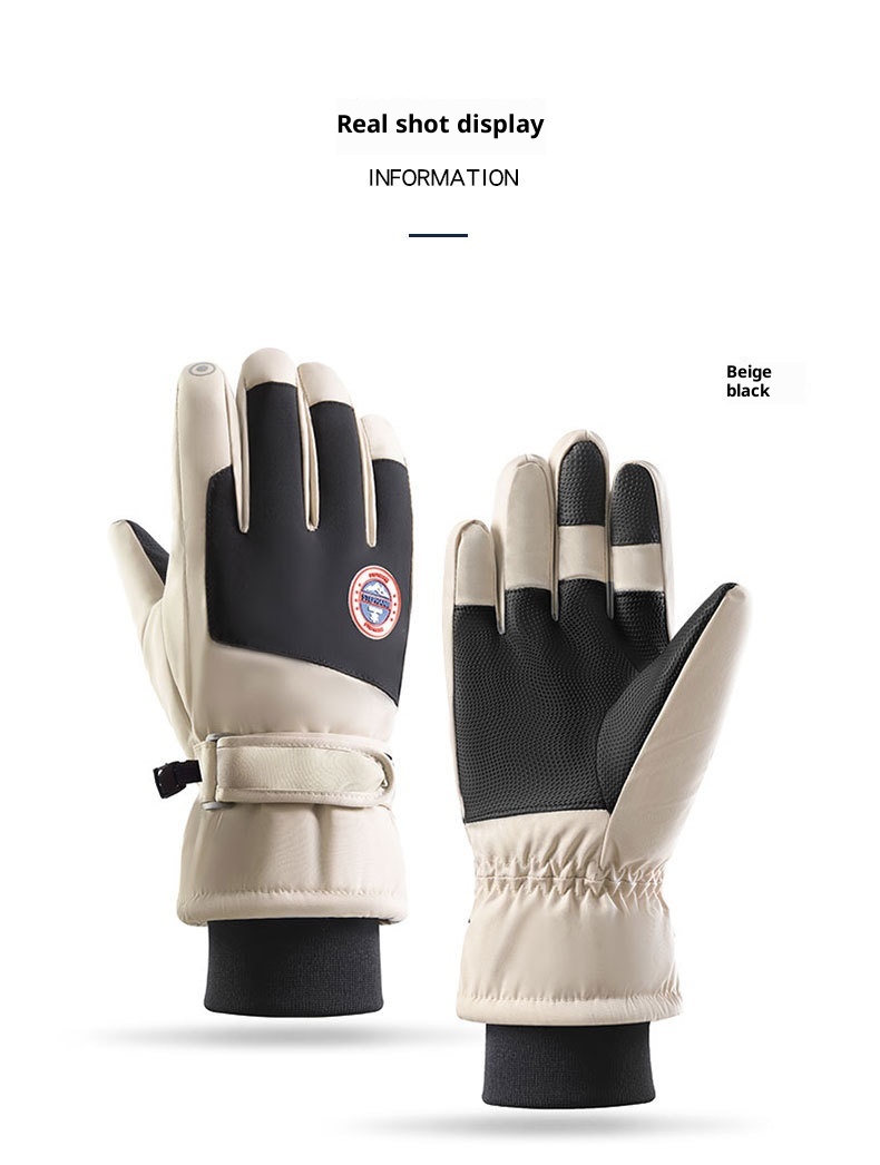 ActiveGo Ski Winter Warmth Cold Protection Thickened Anti-Slip Waterproof Outdoor Mountaineering Riding Touch Screen Warm Gloves_voghion.com