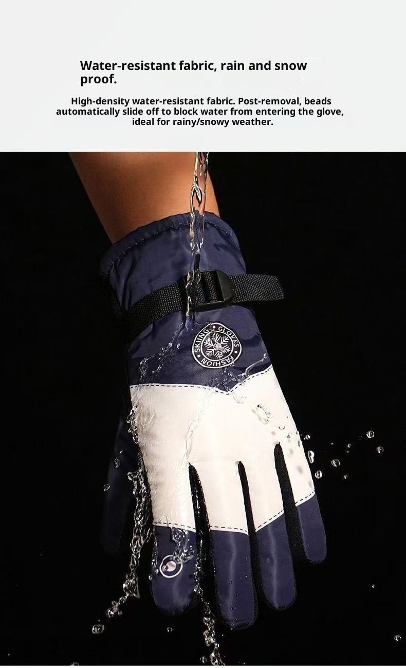 001 Herren Winter-Fahrradhandschuhe für E-Bikes, winddicht, kältebeständig, fleecegefüttert, dick gefüttert, warm, Touchscreen-fähig, aus Baumwolle_voghion.com