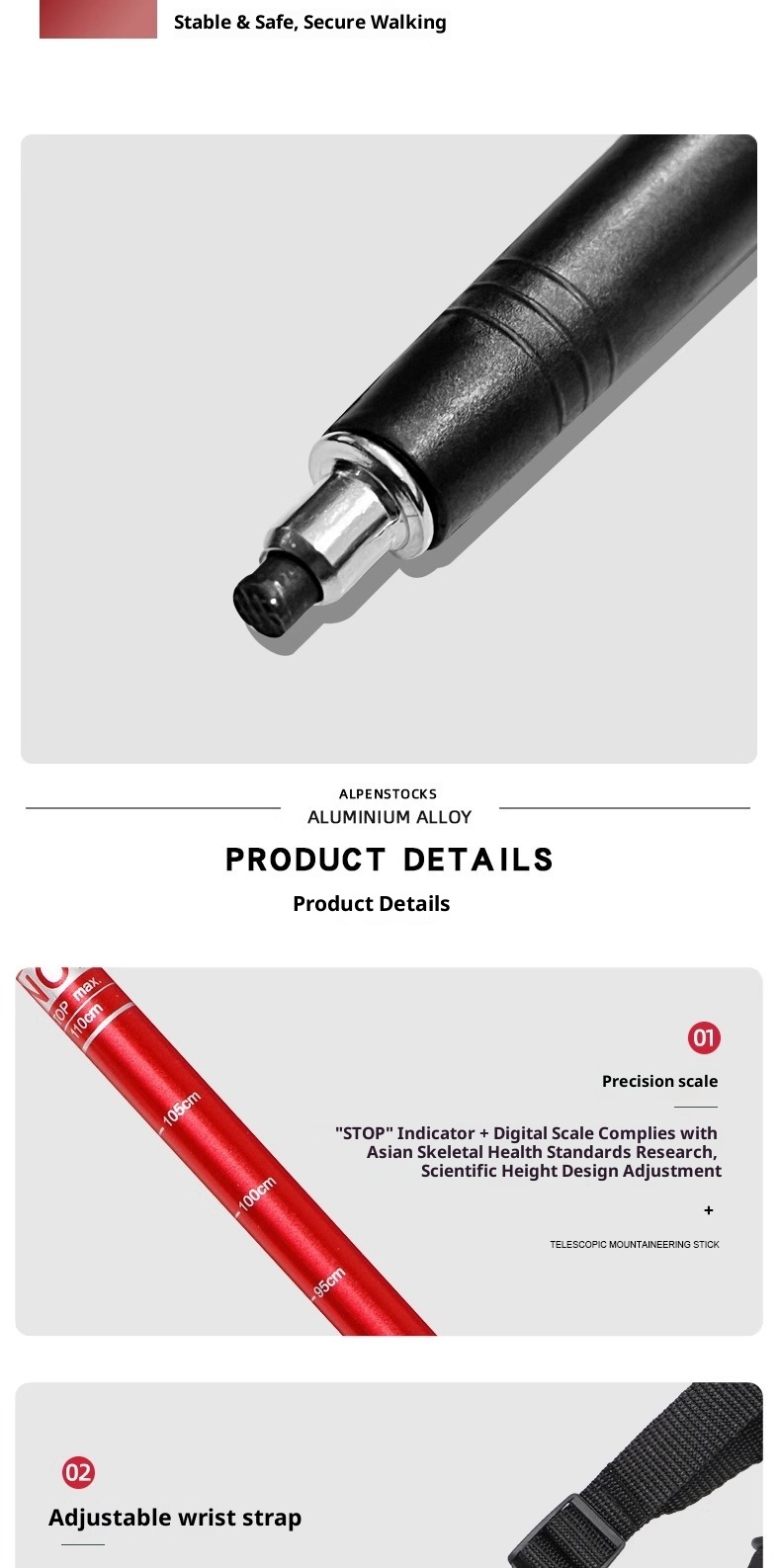 001 Bastoncino da trekking professionale pieghevole da esterno in carbonio telescopico per escursionismo, attrezzatura da arrampicata_voghion.com