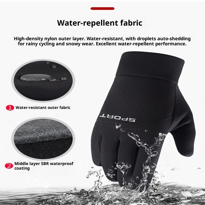 001 Winterwarme Handschuhe für Outdoor-Sportarten wie Skifahren, Laufen und Radfahren, mit Fleece gefüttert, dick, Touchscreen-geeignet, winddicht und wasserdicht_voghion.com