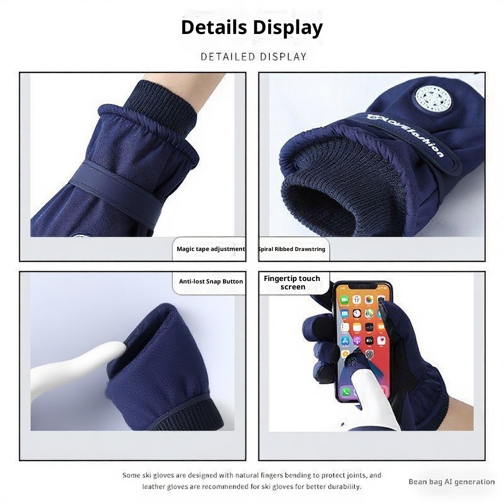 001 Skihandschuhe X8 Unisex Winddicht Wasserdicht Outdoor Radfahren Motorrad Winter Fleecegefüttert Verdickt Warm Geteilte Finger_voghion.com