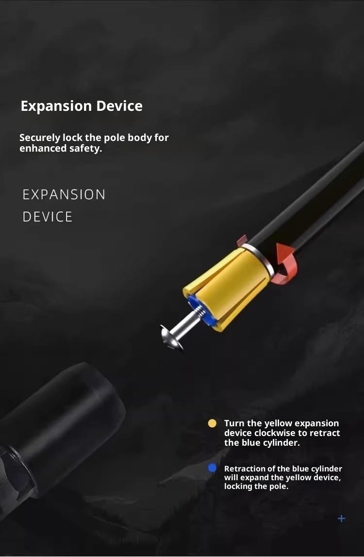 001 Teleskopierbarer, faltbarer Wander- und Kletterstock, ultraleichter, ultrakurzer Trekkingstock für Outdoor-Aktivitäten_voghion.com