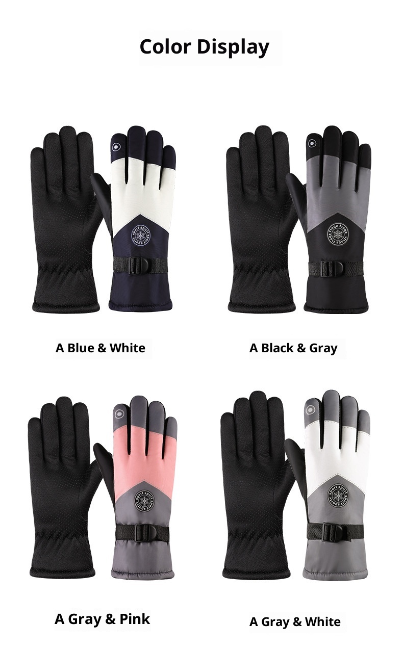 ActiveGo Winter Ski Motorcycle Warm Fleece Lined Thickened Riding Waterproof Windproof Cold Resistant Non-Slip Rainproof Outdoor_voghion.com