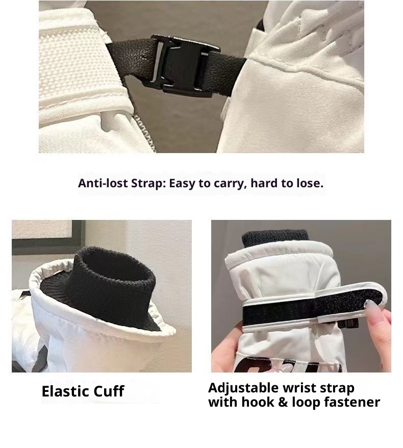 001 Herren Herbst Winter Winddichte, frostsichere, fleecegefütterte, verdickte Fahrradhandschuhe Damen Outdoor Siing Touchscreen Eis_voghion.com