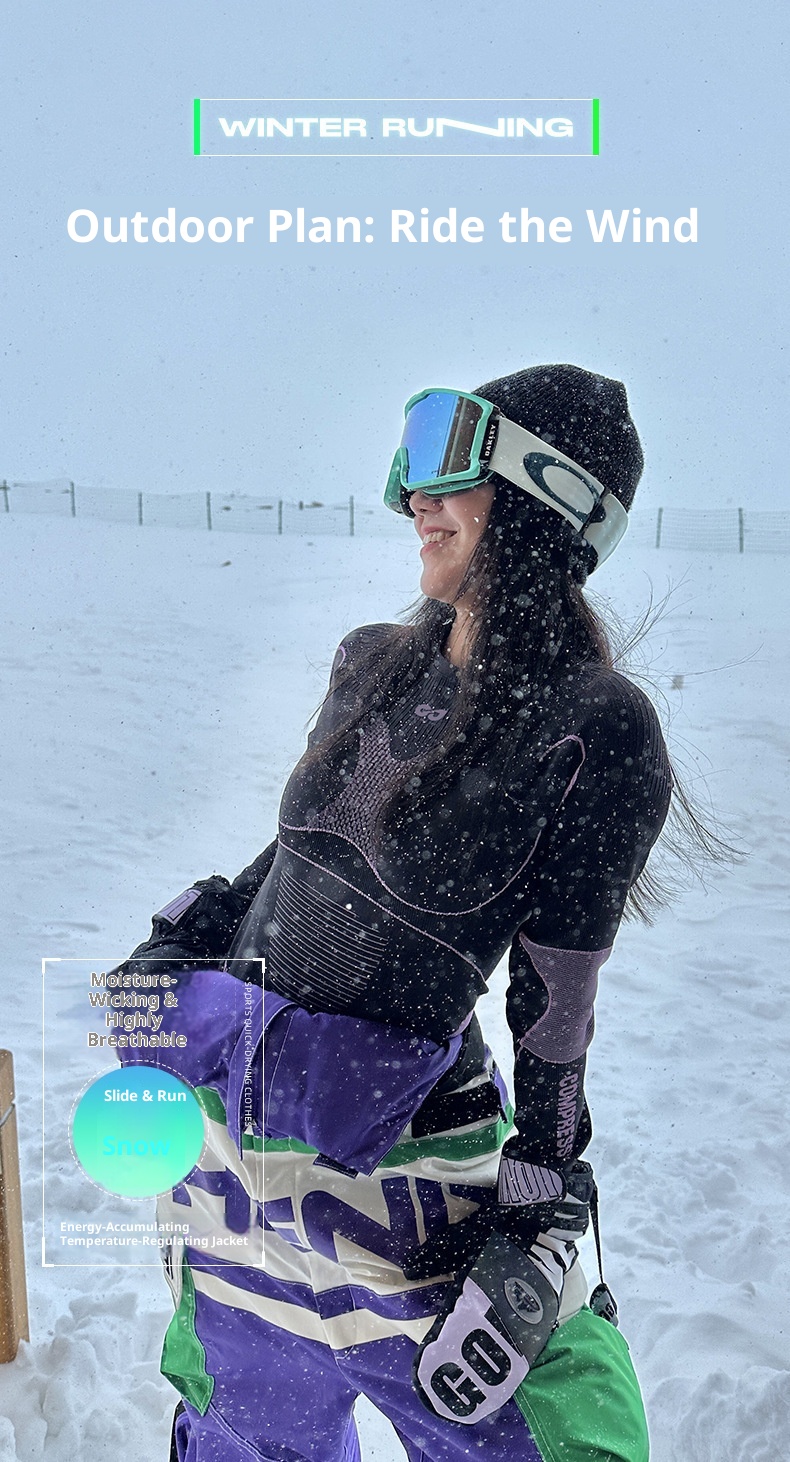 001 Outdoor-Skibekleidung, schnelltrocknend, für Damen und Herren, Schneeradfahren, schweißableitende Thermounterwäsche, Sportunterwäsche-Set_voghion.com