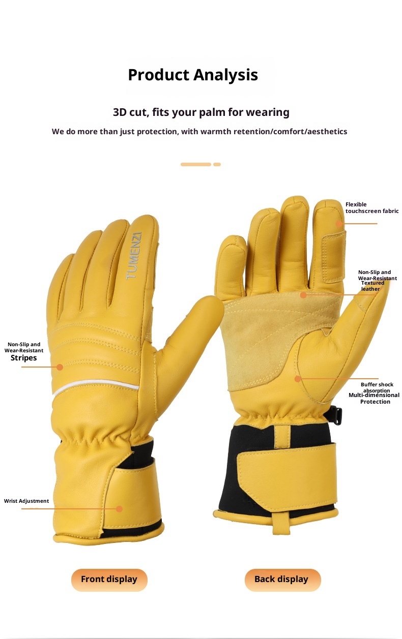 ActiveGo Winter-Outdoor-Sportarten Skifahren Radfahren Fleecegefüttert Verdickt Kältebeständig Winddicht Touchscreen Warme Handschuhe_voghion.com