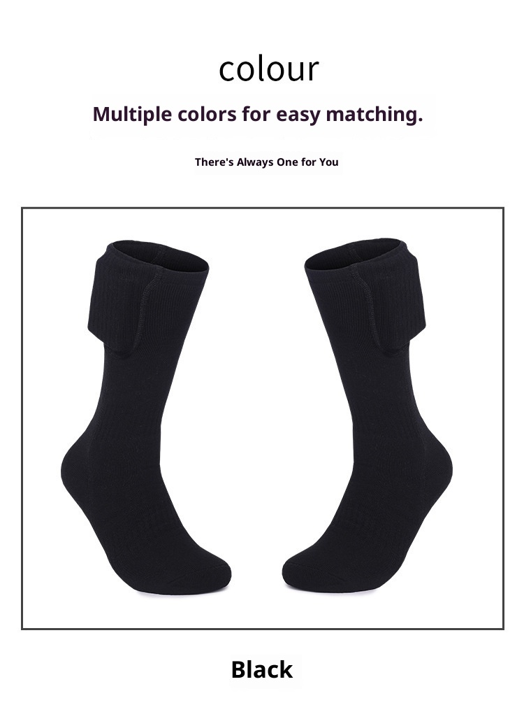 001 001 Scaldapiedi elettrico riscaldato ricaricabile per sci, per donna, inverno, uomo, calzini riscaldanti spessi e caldi all'ingrosso_voghion.com