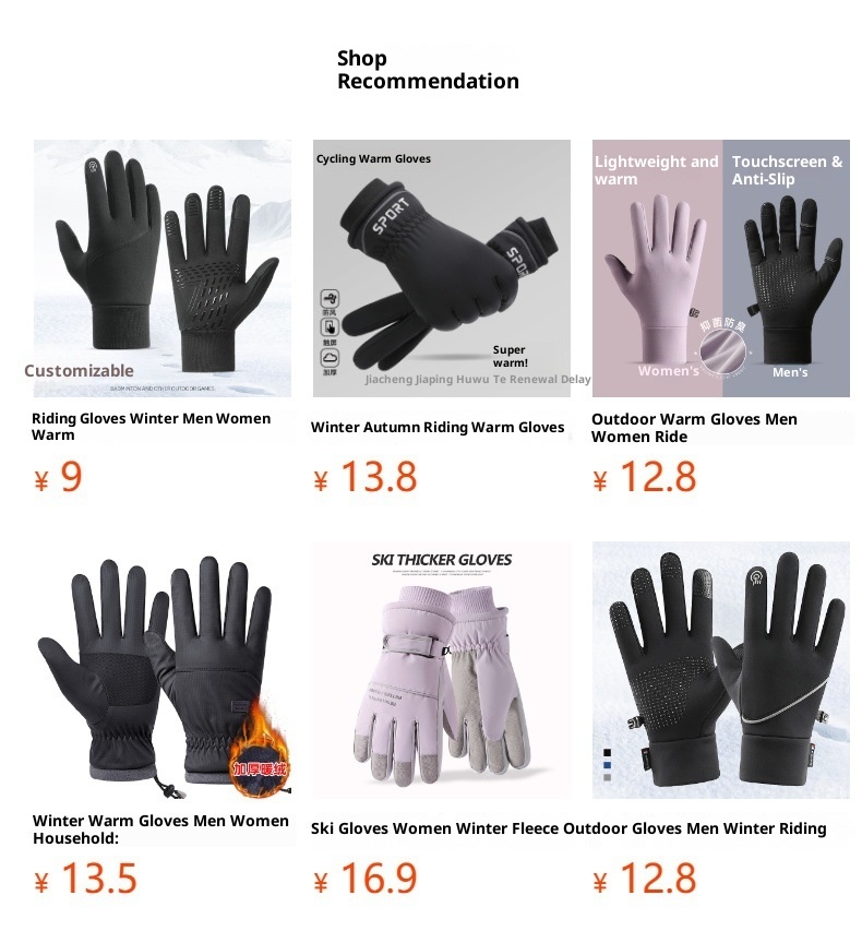 001 Nuovi guanti da sci da uomo, invernali, impermeabili, caldi, foderati in pile, spessi, antifreddo, carini, in cotone per studenti, per donne_voghion.com