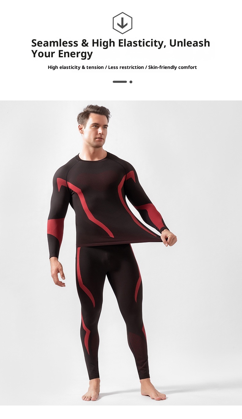 001 Autunno Inverno Sci Asciugatura Rapida Genitore-Bambino Set Uomo Donna Strato Base Abbigliamento Aderente a Compressione Ciclismo Sport All'Aria Aperta_voghion.com