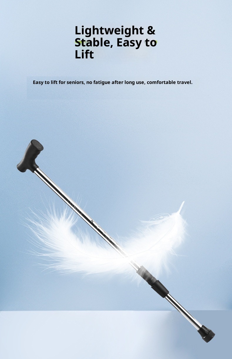 001 Bastone da passeggio telescopico regolabile in lega di alluminio in acciaio inossidabile antiscivolo per anziani_voghion.com