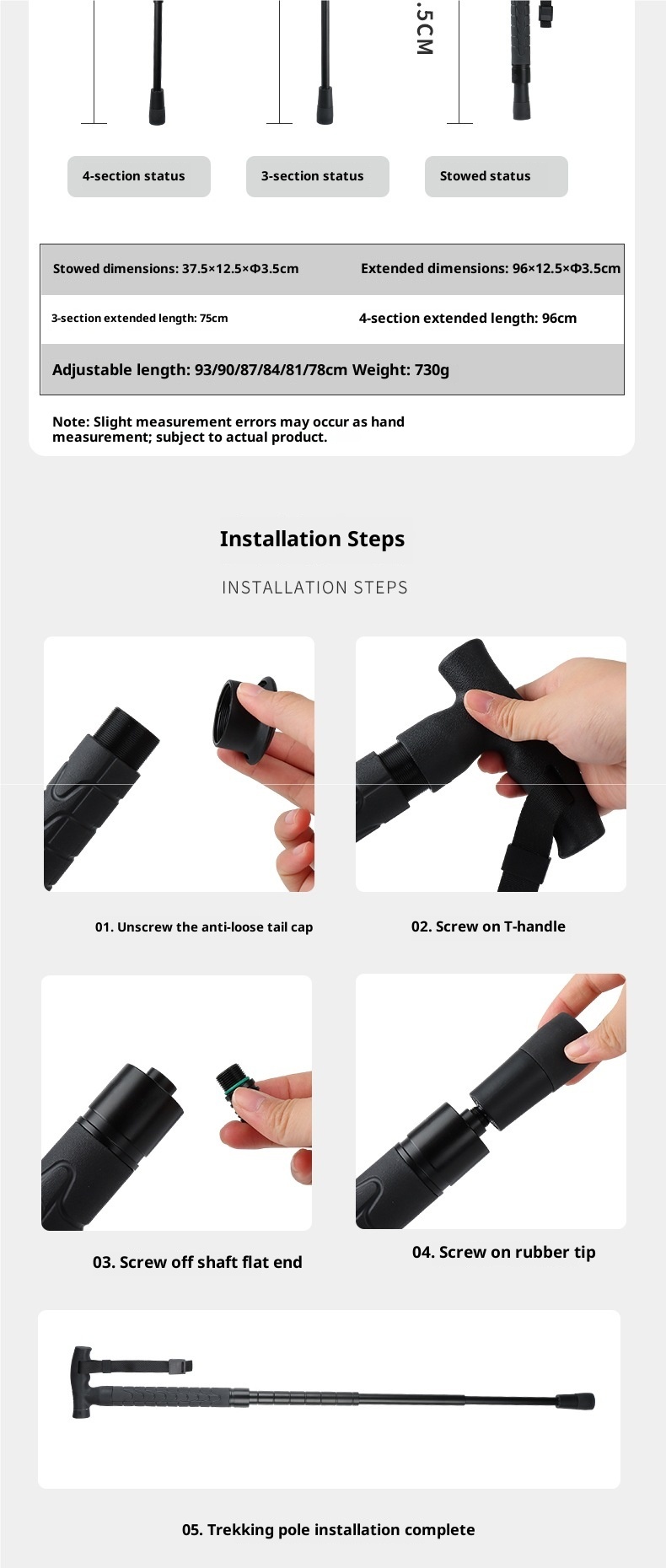 001 Bastone da trekking Fox Bastone da passeggio per autodifesa professionale per escursioni all'aperto, multifunzionale, in lega di alluminio retrattile_voghion.com