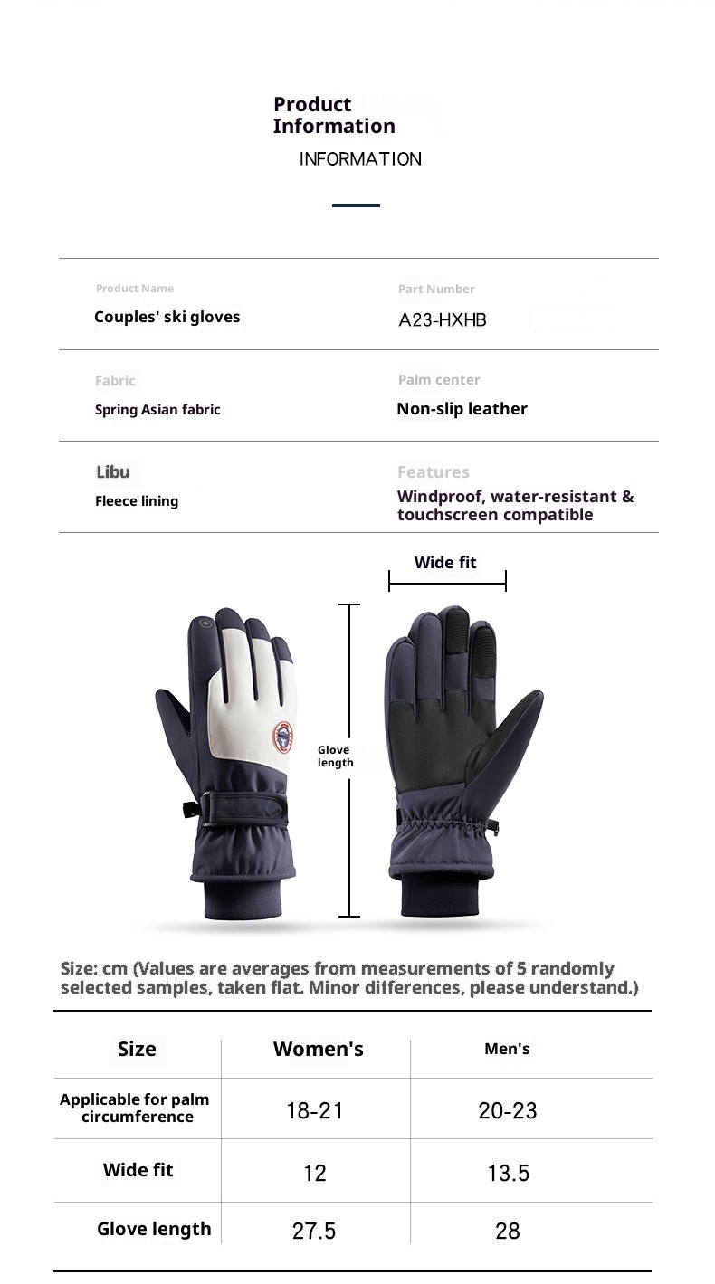ActiveGo Ski Winter Warmth Cold Protection Thickened Anti-Slip Waterproof Outdoor Mountaineering Riding Touch Screen Warm Gloves_voghion.com