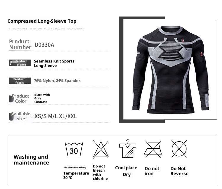 001 Professional Sports Compression Long Sleeve Quick-Dry Tight-Fitting Shirt Unisex Base Layer Equipment Thermal Outdoor_voghion.com