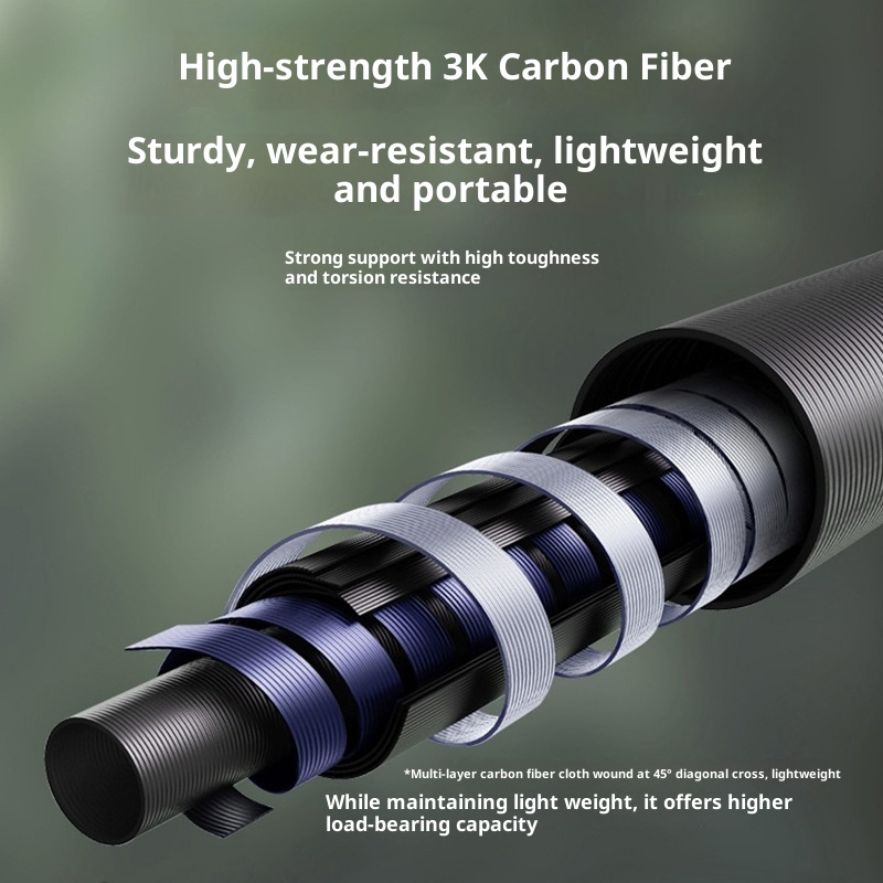 Bâtons de randonnée professionnels pliables et télescopiques 001 3K, ultra-légers, en fibre de carbone, pour le trail et la course à pied. Verrouillage externe._voghion.com