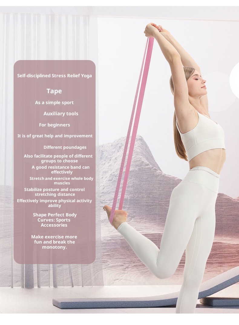 001 208 Fascia elastica per esercizi di apertura della schiena con resistenza elevata in lattice per yoga e danza_voghion.com