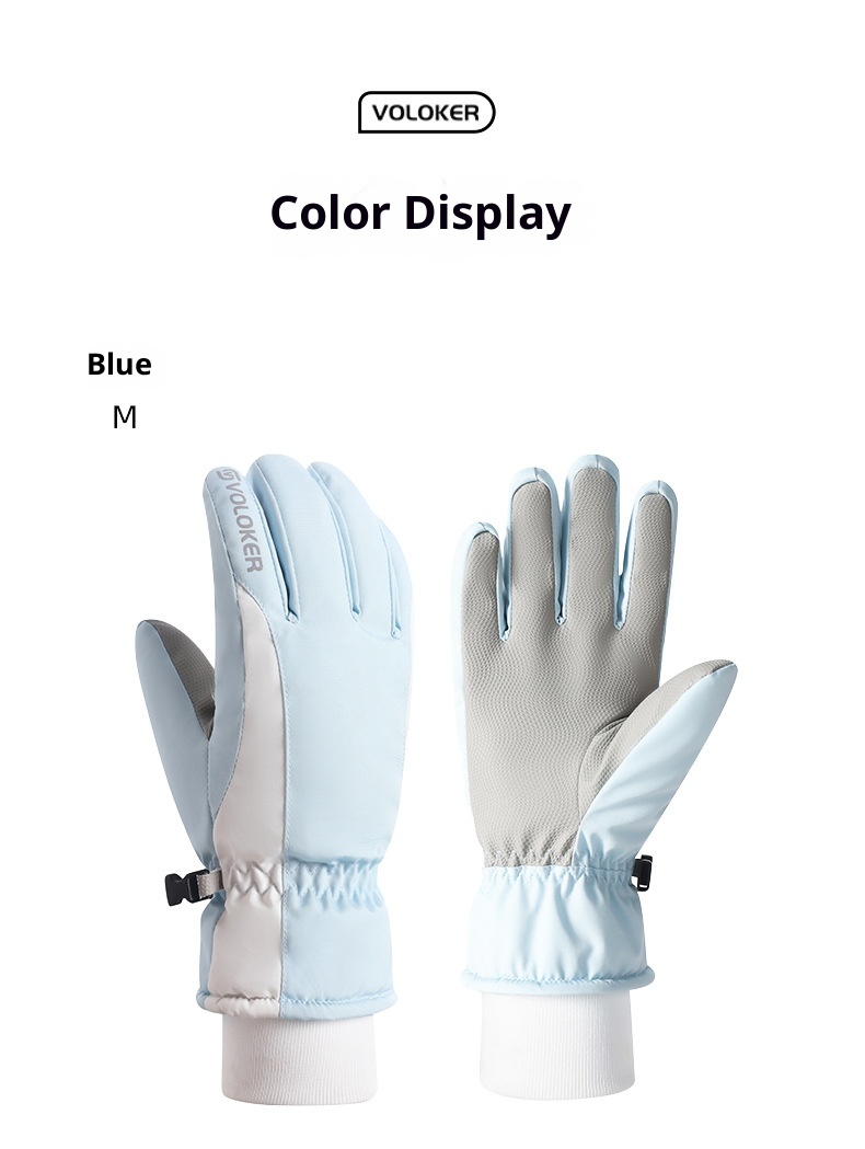 001 Winter-Skihandschuhe für Erwachsene, winddicht, wasserdicht, fleecegefüttert, dick, professionell, warm für Outdoor-Aktivitäten_voghion.com