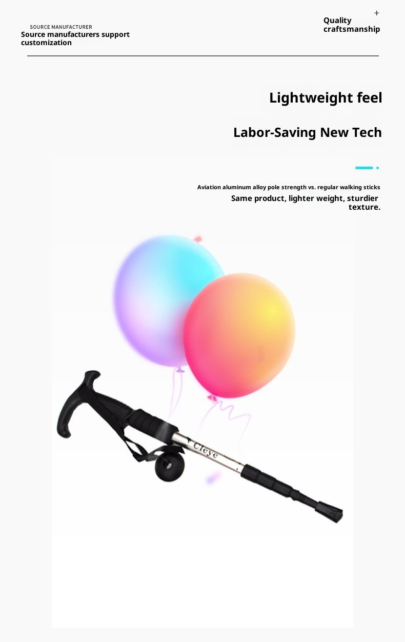 001 Bastone da passeggio per escursioni all'aperto e viaggi, personalizzato, in lega di alluminio leggera, con impugnatura a T, ammortizzante, a quattro sezioni_voghion.com