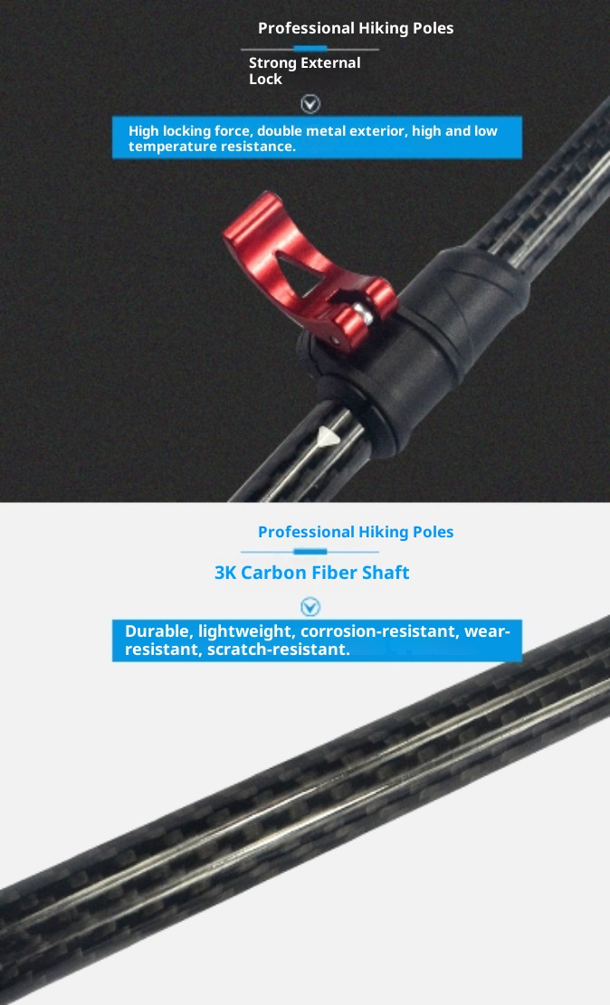 001 Mini bastone da passeggio in fibra di carbonio per bambini, leggero, pieghevole, da escursionismo, per esterni, portatile, attrezzatura da arrampicata_voghion.com