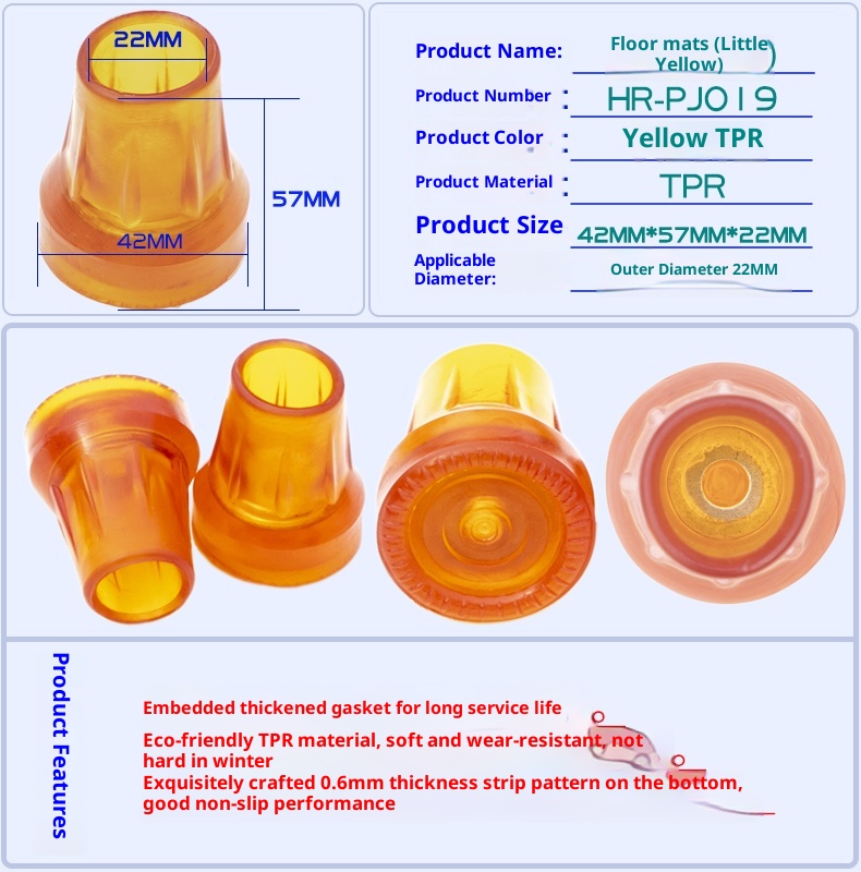 Accessoires pour béquilles doubles sous les aisselles 001 Canne à quatre roues Aide à la mobilité Housse de chaise Coussinet antidérapant en caoutchouc résistant à l'usure Doux_voghion.com