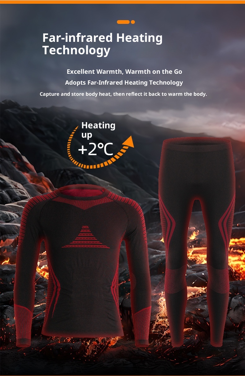 001 Autumn Winter Outdoor Ski Quick-Dry Sports Men Women Moisture-Wicking Base Layer Compression Thermal Underwear Set_voghion.com