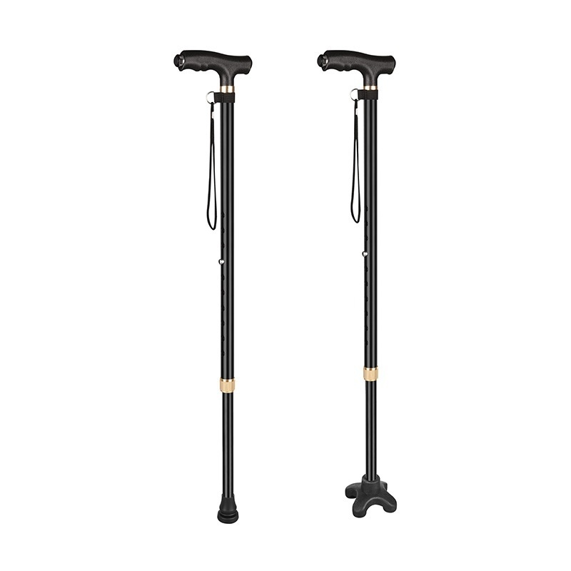001 Elderly Telescopic Four-Legged For Seniors Special Armrest Cane Lightweight Multifunctional Non-Slip Walking Stick_voghion.com