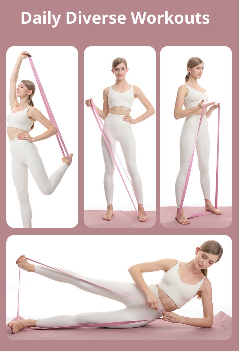 001 208 Fascia elastica per esercizi di apertura della schiena con resistenza elevata in lattice per yoga e danza_voghion.com