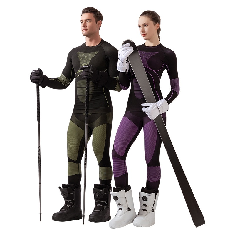 001 Neue Winter-Skihose, schnelltrocknend, für Damen und Herren, Outdoor-Sportarten wie Radfahren, schweißableitend, wärmekomprimierend_voghion.com