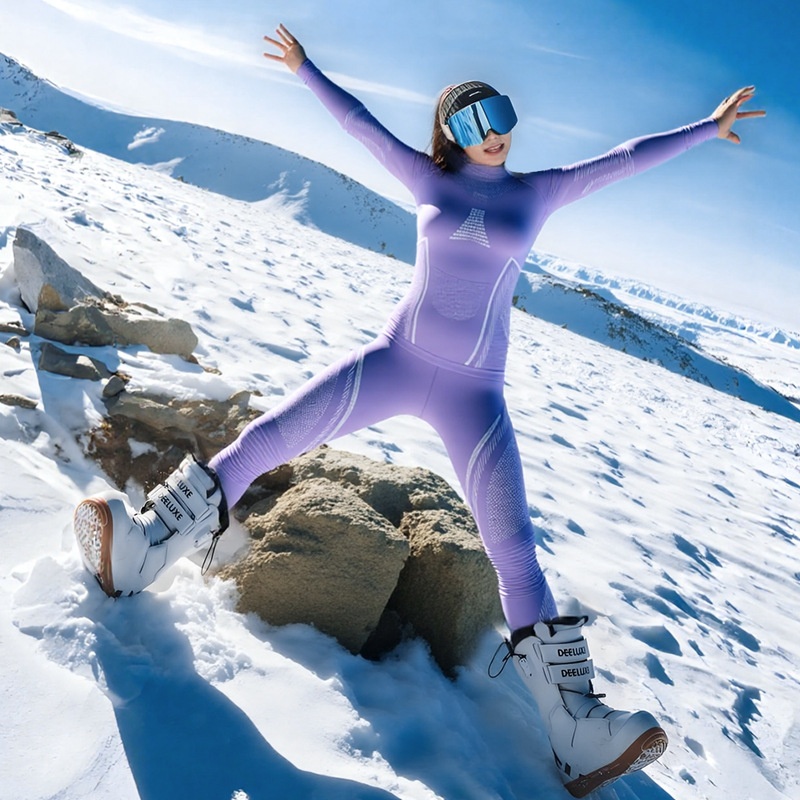 001 Outdoor-Ski-Thermo-Unterwäsche-Set, schnelltrocknend, für Damen und Herren, schweißableitende Basisschicht für Bergsteigen, Profisport_voghion.com