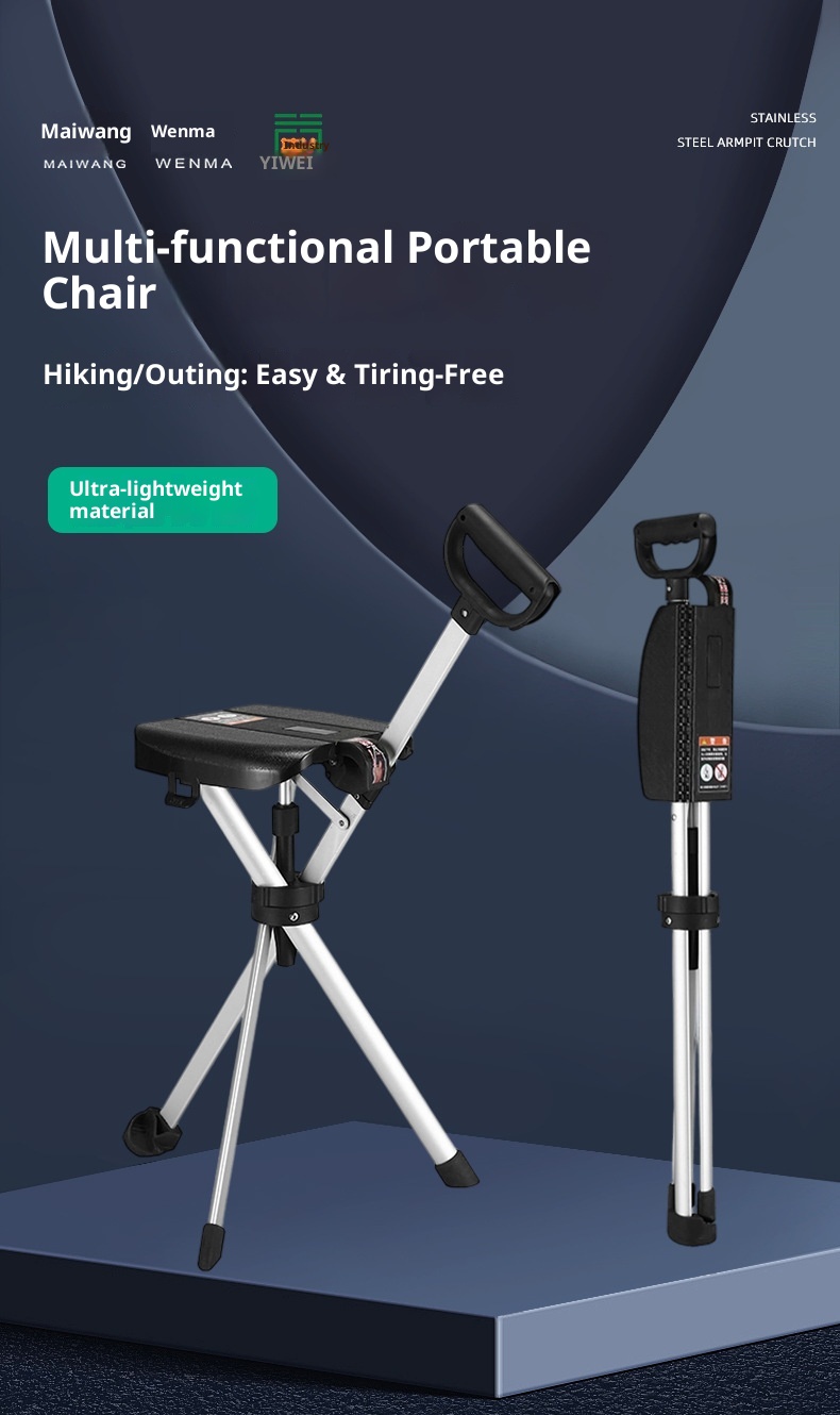 001 Maiwang Sgabello pieghevole portatile multifunzionale antiscivolo in lega di alluminio per escursioni all'aperto con sedia_voghion.com