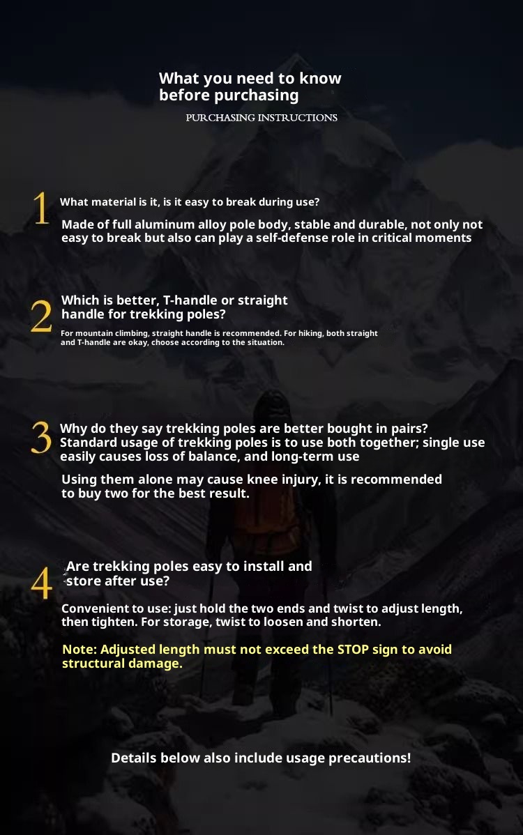 001 Bastone telescopico pieghevole professionale unisex per trekking, arrampicata, escursionismo, escursionismo, escursionismo, escursionismo_voghion.com