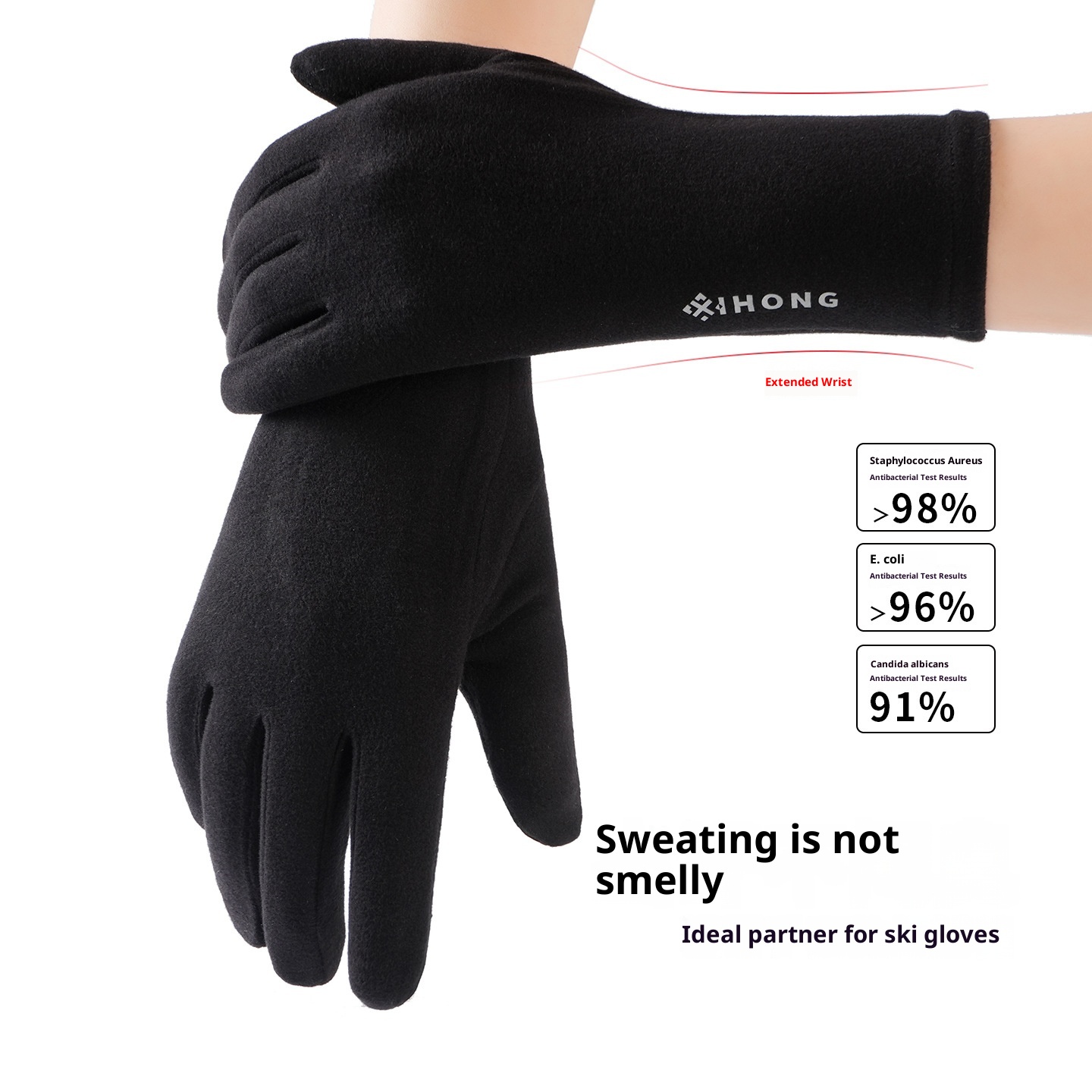 ActiveGo 7A Antibacterial Autumn Winter Ski Lining For Men And Women Outdoor Cycling Running Sports Touchscreen Warm Inner Gloves_voghion.com