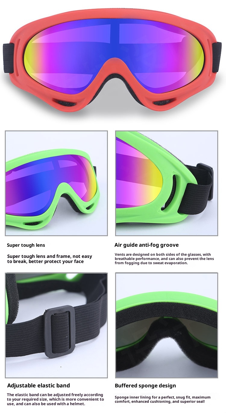 001 X400 Motorbril Tactisch Winddicht Zandbestendig Off-road Stootvast Skibril Buitensporten_voghion.com