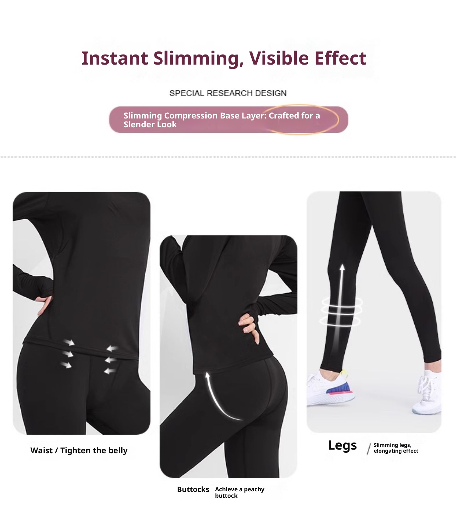 001 Intimo termico da sci da donna ad asciugatura rapida, set sportivo invernale da corsa, top a maniche lunghe con fodera in pile per escursionismo_voghion.com